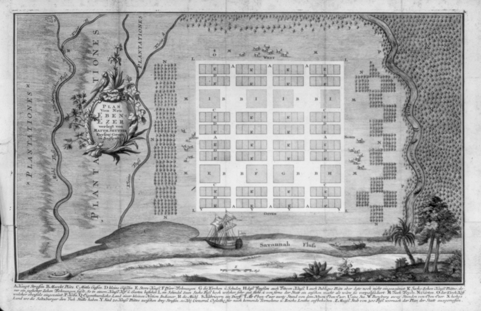 Plan of New Ebenezer, 1742