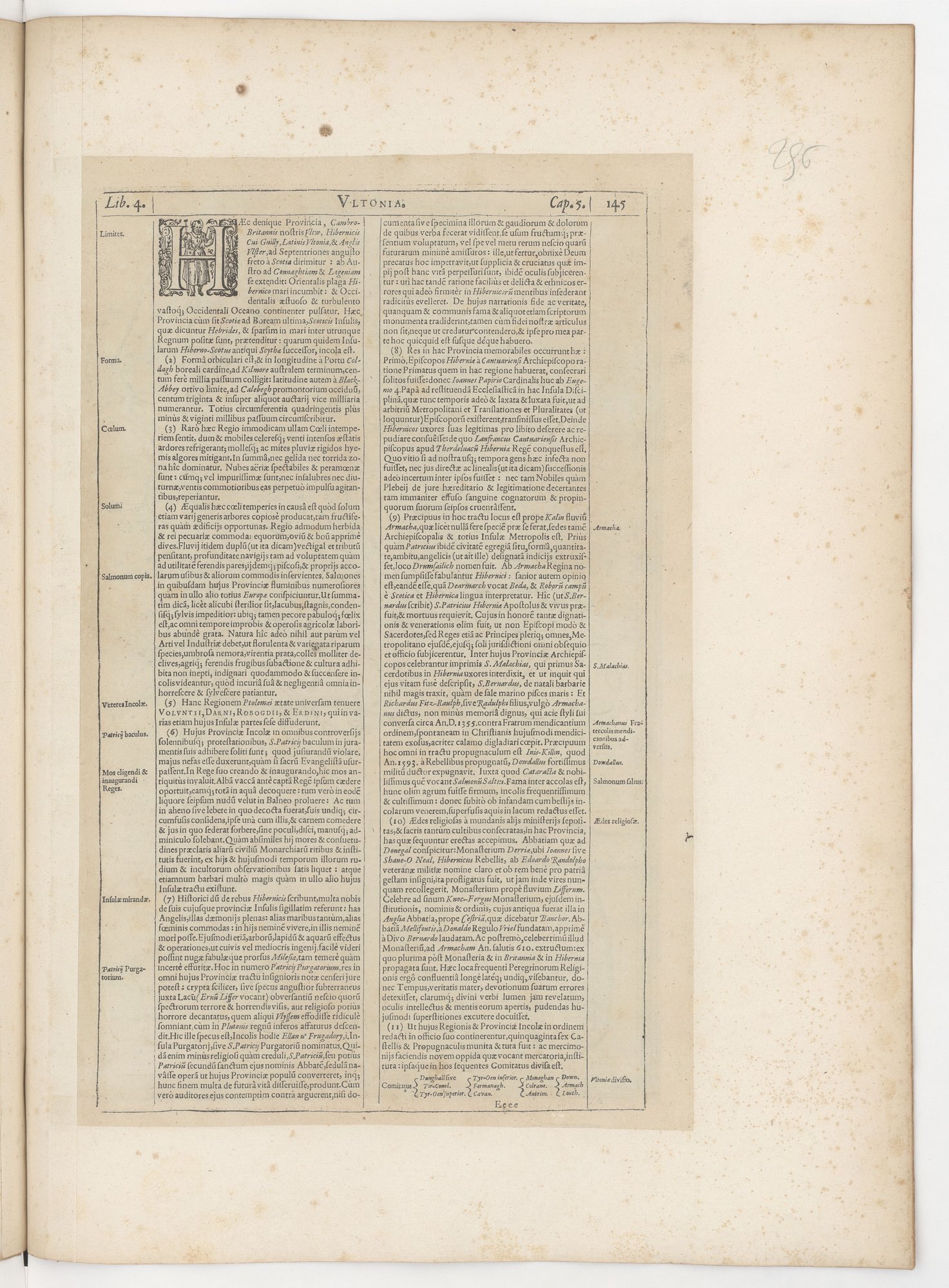 John Speed's map of Ulster from 1610